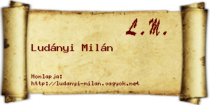 Ludányi Milán névjegykártya